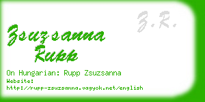 zsuzsanna rupp business card